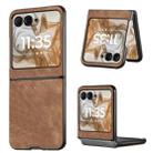 For Motorola Razr 50 Vintage Leather PC Back Cover Phone Case(Brown) - 1