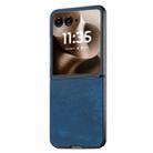 For Motorola Razr 60 Vintage Leather PC Back Cover Phone Case(Blue) - 2