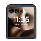For Motorola Razr 60 Vintage Leather PC Back Cover Phone Case(Blue) - 3
