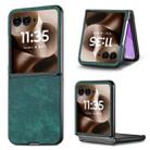 For Motorola Razr 60 Ultra Vintage Leather PC Back Cover Phone Case(Green) - 1