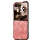 For Motorola Razr 60 Ultra Vintage Leather PC Back Cover Phone Case(Pink) - 2