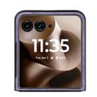 For Motorola Razr 60 Ultra Vintage Leather PC Back Cover Phone Case(Purple) - 3