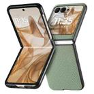 For Motorola Razr 50 Carbon Fiber Texture Leather Back Phone Case(Green) - 2