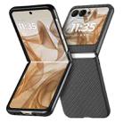 For Motorola Razr 50 Ultra Carbon Fiber Texture Leather Back Phone Case(Black) - 2