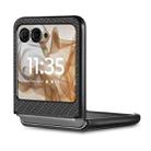 For Motorola Razr 50 Ultra Carbon Fiber Texture Leather Back Phone Case(Black) - 3