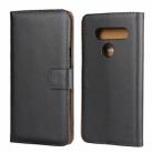 Leather Horizontal Flip Holster for LG V40 ThinQ , with Magnetic Clasp and Bracket and Card Slot and Wallet(Black) - 1