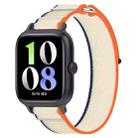 For vivo iQOO Watch GT Loop Nylon Hook and Loop Fastener Watch Band(Orange+Beige) - 1