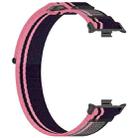 For vivo iQOO Watch GT Loop Nylon Hook and Loop Fastener Watch Band(Pink+Purple) - 3