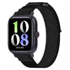 For vivo iQOO Watch GT Loop Nylon Hook and Loop Fastener Watch Band(Black+Gray) - 1