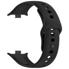 For vivo iQOO Watch GT Solid Color Silicone Watch Band(Black) - 3