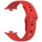 For vivo iQOO Watch GT Solid Color Silicone Watch Band(Red) - 3