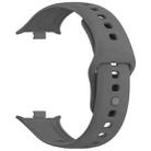 For vivo iQOO Watch GT Solid Color Silicone Watch Band(Dark Gray) - 3