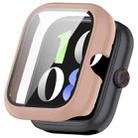 For vivo iQOO Watch GT PC + Tempered Film Integrated Watch Protective Case(Sakura Pink) - 1