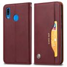 Knead Skin Texture Horizontal Flip Leather Case for Galaxy A20e, with Photo Frame & Holder & Card Slots & Wallet(Wine Red) - 1