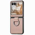 For Motorola Razr 50 Litchi Texture Leather Ring Fold Phone Case(Gray) - 1