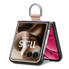 For Motorola Razr 60 Litchi Texture Leather Ring Fold Phone Case(Gray) - 3