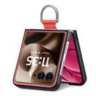 For Motorola Razr 60 Litchi Texture Leather Ring Fold Phone Case(Orange) - 3