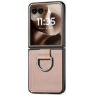 For Motorola Razr 60 Ultra Litchi Texture Leather Ring Fold Phone Case(Gray) - 2