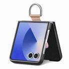 For Samsung Galaxy Z Flip7 5G Litchi Texture Leather Ring Phone Case(Gray) - 2