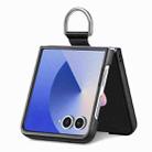 For Samsung Galaxy Z Flip7 5G Litchi Texture Leather Ring Phone Case(Black) - 2