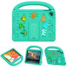 For iPad Air 2 / Air / 9.7 2018 Cartoon Sparrow EVA Shockproof Tablet Case(Glacier Green) - 1