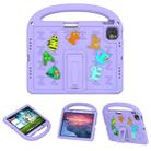 For iPad Air 11 2024 Cartoon Sparrow EVA Shockproof Tablet Case(Taro Purple) - 1