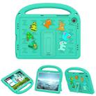 For Samsung Galaxy Tab A9+ Cartoon Sparrow EVA Shockproof Tablet Case(Glacier Green) - 1