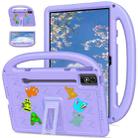For Lenovo YOGA Pad Pro 12.7 Cartoon Sparrow EVA Shockproof Tablet Case(Taro Purple) - 1