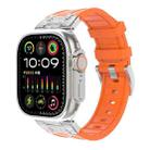 For Apple Watch Ultra 2 49mm Diamond Starry Sky Silicone Watch Band(Orange) - 1