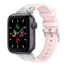 For Apple Watch Series 5 44mm Diamond Starry Sky Silicone Watch Band(Pink) - 1