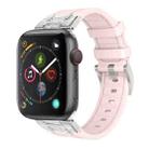 For Apple Watch Series 4 44mm Diamond Starry Sky Silicone Watch Band(Pink) - 1