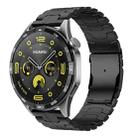 For Huawei Watch GT 4 46mm 22mm Double Lock Buckle Turtle Titanium Steel Watch Band(Black) - 1