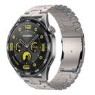 For Huawei Watch GT 4 46mm 22mm Double Lock Buckle Turtle Titanium Steel Watch Band(Titanium) - 1