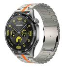 For Huawei Watch GT 4 46mm 22mm Double Lock Buckle Turtle Titanium Steel Watch Band(Titanium Oange) - 1