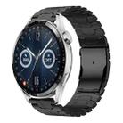 For Huawei Watch GT 3 Pro 46mm 22mm Double Lock Buckle Turtle Titanium Steel Watch Band(Black) - 1