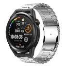 For Huawei Watch GT Runner 22mm Double Lock Buckle Turtle Titanium Steel Watch Band(Silver) - 1