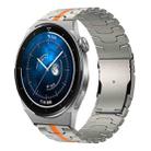 For Huawei Watch GT 3 46mm 22mm Double Lock Buckle Turtle Titanium Steel Watch Band(Titanium Oange) - 1