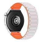 For Samsung Galaxy Watch 3 45mm 22mm I-shaped Magnetic Silicone Watch Band(Starlight+Orange) - 2