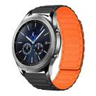 For Samsung Galaxy Gear S3 Classic 22mm I-shaped Magnetic Silicone Watch Band(Black+Orange) - 1