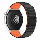 For Samsung Galaxy Gear S3 Classic 22mm I-shaped Magnetic Silicone Watch Band(Black+Orange) - 2