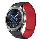 For Samsung Galaxy Gear S3 Classic 22mm I-shaped Magnetic Silicone Watch Band(Black+Red) - 1