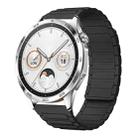 For Huawei Watch GT4 46mm 22mm I-shaped Magnetic Silicone Watch Band(Black) - 1