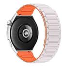 For Huawei Watch 4 22mm I-shaped Magnetic Silicone Watch Band(Starlight+Orange) - 2