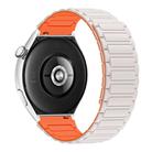 For Huawei Watch 4 Pro 22mm I-shaped Magnetic Silicone Watch Band(Starlight+Orange) - 2