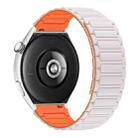 For Huawei Watch Ultimate 22mm I-shaped Magnetic Silicone Watch Band(Starlight+Orange) - 2