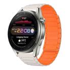 For Huawei Watch 3 Pro New 22mm I-shaped Magnetic Silicone Watch Band(Starlight+Orange) - 1