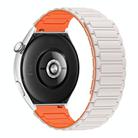 For Huawei Watch GT 3 Pro 46mm 22mm I-shaped Magnetic Silicone Watch Band(Starlight+Orange) - 2