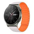 For Huawei Watch GT2 Pro 22mm I-shaped Magnetic Silicone Watch Band(Starlight+Orange) - 1