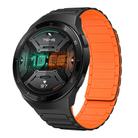 For Huawei Watch GT 2e 22mm I-shaped Magnetic Silicone Watch Band(Black+Orange) - 1
