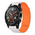 For Huawei Watch GT 22mm I-shaped Magnetic Silicone Watch Band(Starlight+Orange) - 1